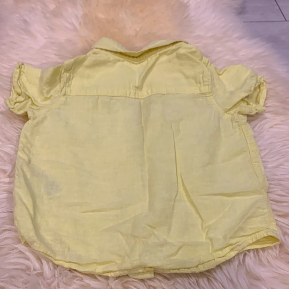 Old Navy Button-Down Toddler Linen Shirt in 3T Yellow - Picture 5 of 5